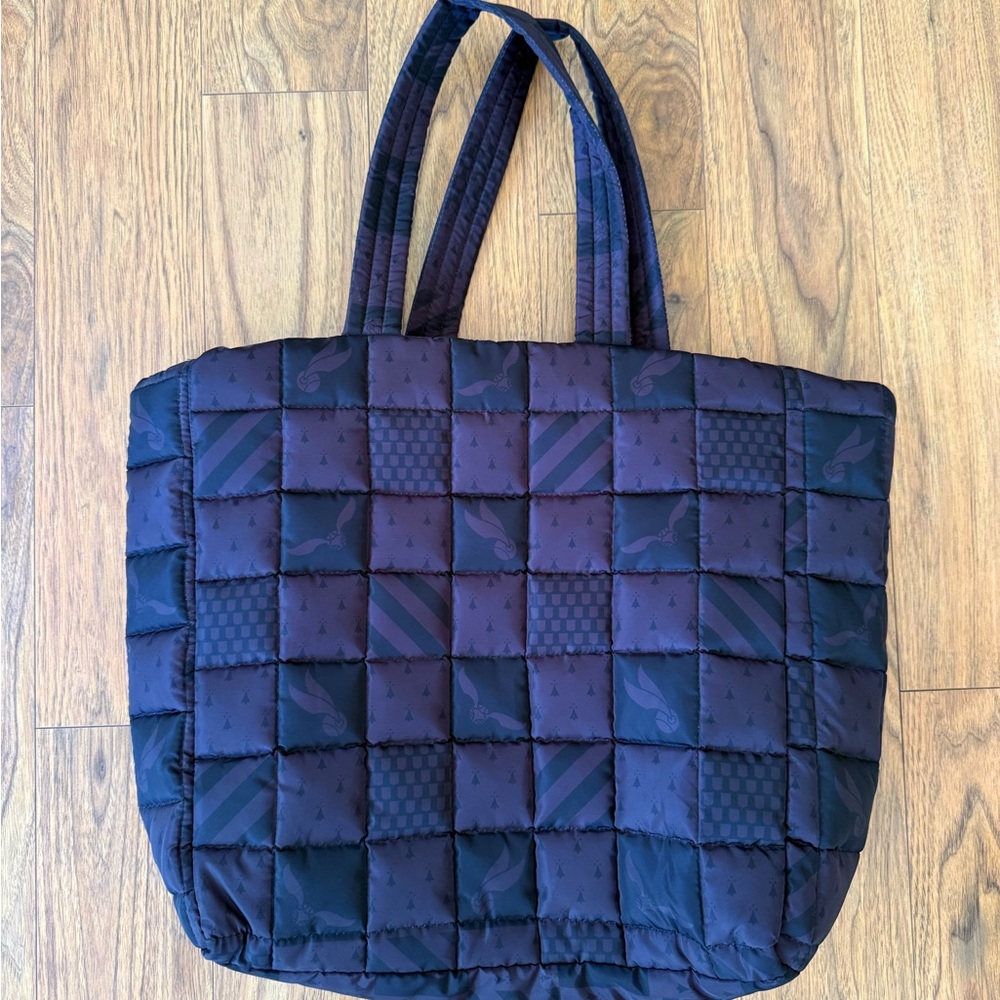 Harry Potter Quilted Tote Bag - Black and Purple